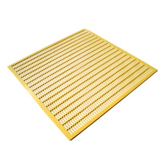 Materská mriežka - žltý liaty plast - 435x435 mm